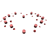 Candles & Rose Petals Valentine Heart (Red)