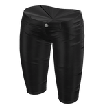 2000s Leather Lowrise Capris in Black