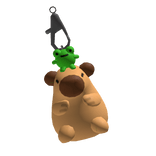 capybara frog keychain