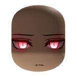 Cara de demonio sombrío con ojos rojos - Luz