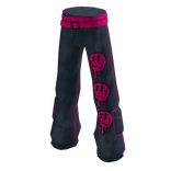 Cargo blue jeans pink smilie