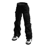Cargo Pants Black Urban Baggy Cargos Canvas Y2K