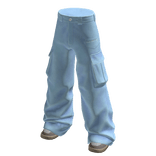 Cargo Pants Blue Urban Baggy Cargos Canvas Y2K