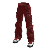 Cargo Pants Red Urban Baggy Cargos Canvas Y2K