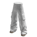 Cargo Pants White Urban Baggy Cargos Canvas Y2K