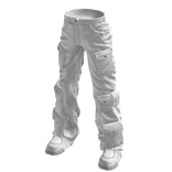 Cargo Pants White Urban Baggy Cargos Canvas Y2K