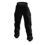 Cargo Pants with Strap - Black