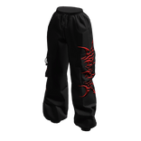 Black Red Svddenly Cargo Sweatpants