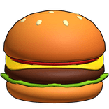 Cartoon Burger in Mouth