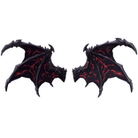 Cartoon Fiery Demon Wings