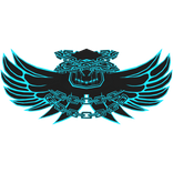 Cartoony Black & Blue Hood Chains Wings Aura Combo