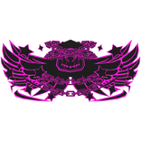 Cartoony Black & Pink Hood Chains Wings Aura Combo