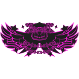 Cartoony Black & Pink Hood Chains Wings Aura Combo