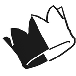 Cartoony Black and White Crown