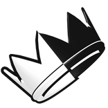 Cartoony Black and White Crown