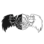 Cartoony Black&White Hood Chain Dragon Wings Combo