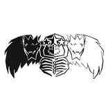 Cartoony Black&White Hood Star Dragon Wings Combo