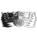 Cartoony black&white Hood Star Dragon Wings Combo