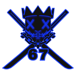 Cartoony Blue 67 Chain Necklace Mask Combo