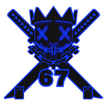 Cartoony Blue 67 Chain Necklace Mask Combo