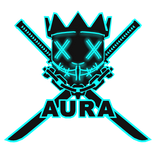 Cartoony Blue AURA Chain Necklace Mask Combo