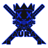 Cartoony Blue AURA Chain Necklace Mask Combo