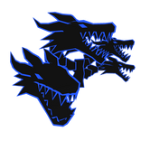 Cartoony Blue Dragon Heads