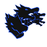 Cartoony Blue Dragon Heads