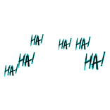 Cartoony Blue HaHa! Evil Laugh