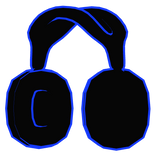 Cartoony Blue Headphones