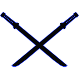 Cartoony Blue Katana Sword Pack