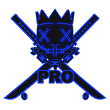 Cartoony Blue PRO Chain Crown Rave Mask Combo