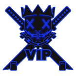 Cartoony Blue VIP Chain Necklace Mask Combo