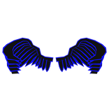 Cartoony Blue Wings