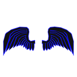 Cartoony Blue Wings