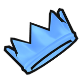 cartoony crown blue