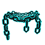 Cartoony Cyan Chain Necklace