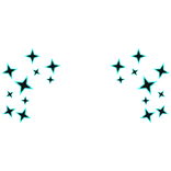 Cartoony Cyan Diamond Aura