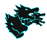 Cartoony Cyan Dragon Heads
