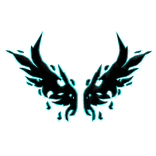 Cartoony Cyan Fireborne Wings