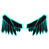 Cartoony Cyan Wings
