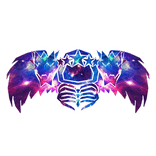 Cartoony Galaxy Hood Skull Dragon Wings Combo