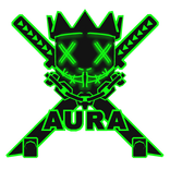 Cartoony Green AURA Chain Necklace Mask Combo