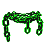 Cartoony Green Chain Necklace