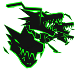 Cartoony Green Dragon Heads