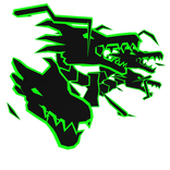 Cartoony Green Dragon Heads