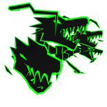 Cartoony Green Dragon Heads