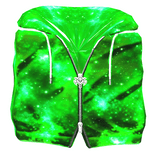 Cartoony Green Galaxy Sleeveless Hoodie🌌