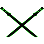 Cartoony Green Katana Sword Pack