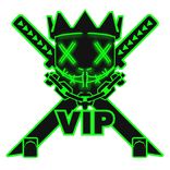 Cartoony Green VIP Chain Necklace Mask Combo